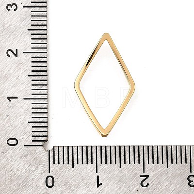 Brass Open Back Bezel Link Rings KK-B152-08D-G-1