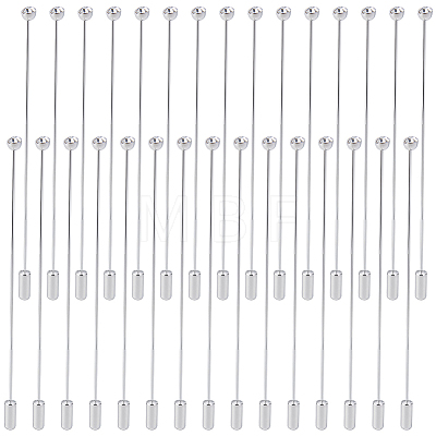 30Pcs Stainless Steel Brooch Pins JEWB-BC00001-18-1