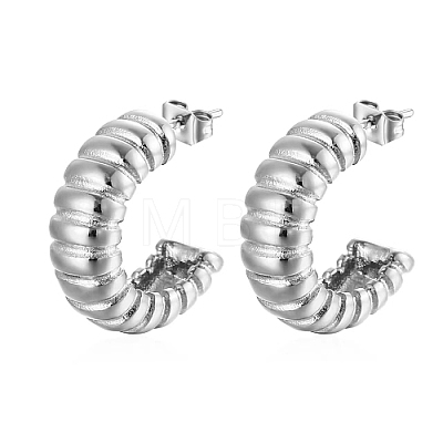 304 Stainless Steel Arch Stud Earrings FU7272-2-1