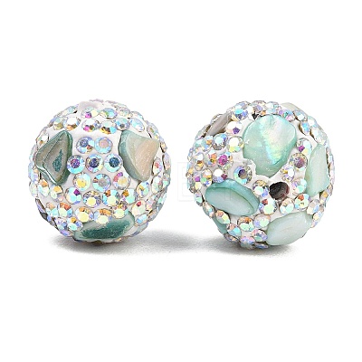 Handmade Polymer Clay Rhinestone Beads CLAY-H009-03A-1