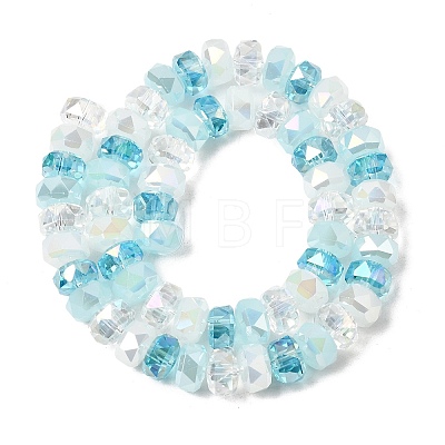 Ombre Effect Electroplate Glass Beads LS-EGLA-F168-01-1