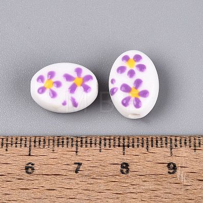 Handmade Porcelain Ceramic Beads PORC-Q005-07D-1