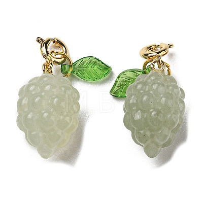 Natural Xiuyan Jade Grapes Pendant Decorations G-R489-08G-1