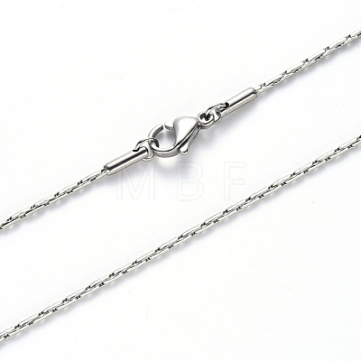 304 Stainless Steel Coreana Chain Necklace NJEW-S420-005D-P-1