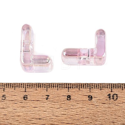 UV Plating Transparent Acrylic European Beads OACR-M027-02L-01-1