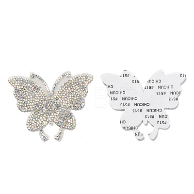  Butterfly Glass Rhinestone Patches DIY-NB0005-13-1