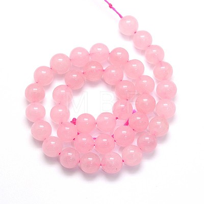 Dyed Rose Quartz Round Beads Strands LS-G-O047-05-6mm-1