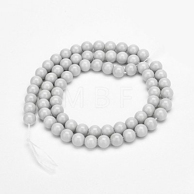 Eco-Friendly Round Baking Paint Glass Beads Strands HY-A003-6mm-RV43-1