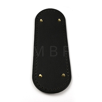 Oval PU Leather Knitting Crochet Bags Nail Bottom Shaper Pad PURS-WH0001-64D-1