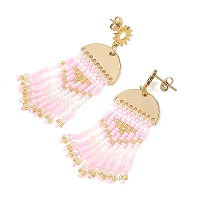 3 Pairs 3 Colors Brass Chandelier Earrings for Women EJEW-MZ00757-1