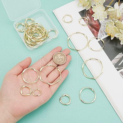 32Pcs 4 Style Alloy Linking Rings FIND-CA0006-01-1