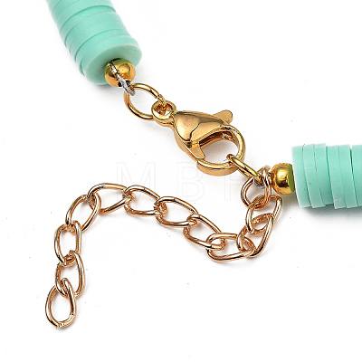 Handmade Polymer Clay Heishi Beaded Necklaces NJEW-JN02910-04-1