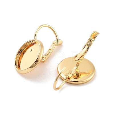 Rack Plating Brass Leberback Earring KK-C063-16G-1