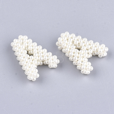 Handmade ABS Plastic Imitation Pearl Woven Beads FIND-T039-18-A-1