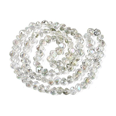 Electroplate Transparent Glass Beads Strands EGLA-Q133-01A-09-1