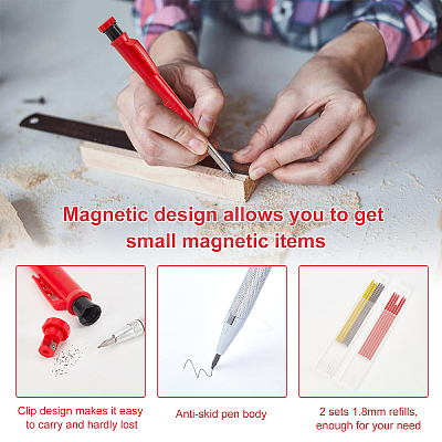 Carpenter Pencils with 2 Sets Refilles & Jewelry Knife & Tungsten Carbide Tip Scriber TOOL-NB0001-86-1