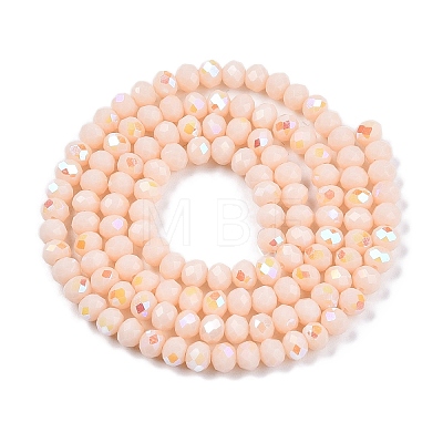 Electroplate Opaque Solid Color Glass Beads Strands LS-EGLA-A044-P4mm-L05-1