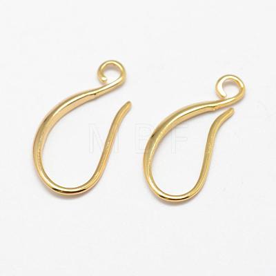 Brass Earring Hooks KK-F714-06G-1