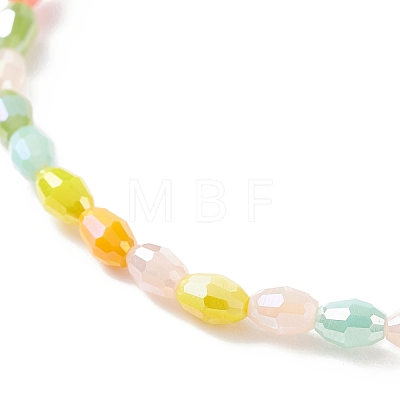 Sparkling Glass Beaded Stretch Bracelet for Women BJEW-JB07664-05-1