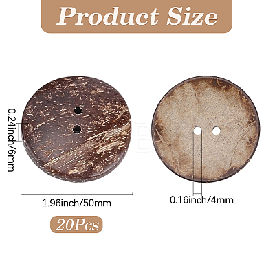 20Pcs Coconut Buttons COCO-CY0001-01-1
