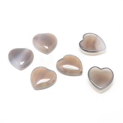 Natural Grey Agate Cabochons G-T029-23x25mm-12-1