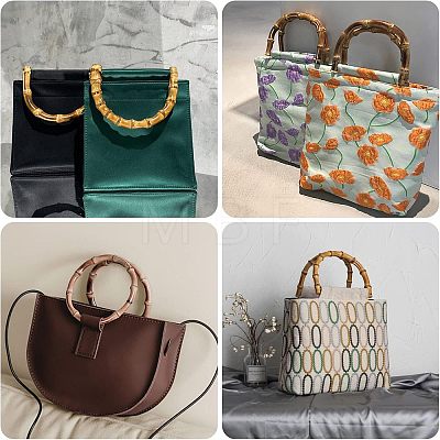 4Pcs 2 Colors Bamboo Bag Handle FIND-CA0002-52B-1