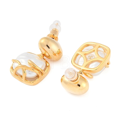Brass Dangle Earring EJEW-L288-003G-1