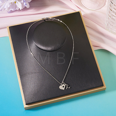 1Pc 304 Stainless Steel Cable Chain Necklaces NJEW-TA0001-24R-1