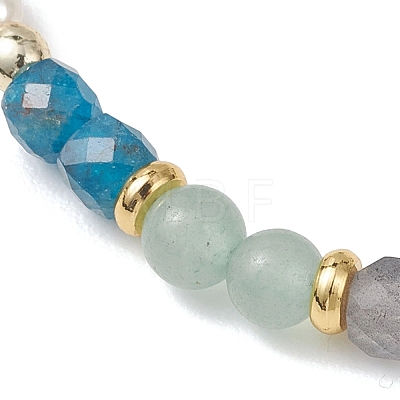 Natural Mixed Gemstone Beads Stretch Bracelets for Women BJEW-JB13316-02-1