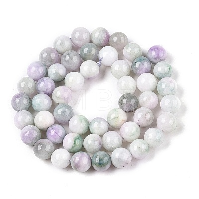 Dyed Natural White Jade Beads Strands G-T138-8mm-210-40-1