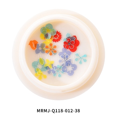 Flower Theme Paper Cabochons MRMJ-Q118-012-38-1