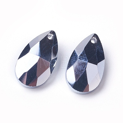 Faceted Glass Pendants GLAA-F069-S-B08-1