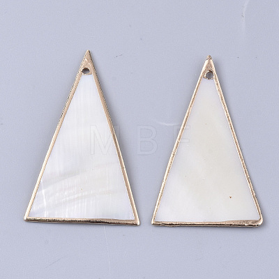 Electroplate Freshwater Shell Big Pendants SHEL-S276-66-1