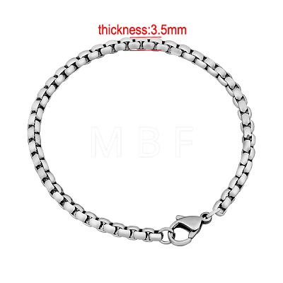 Tarnish Resistant 304 Stainless Steel Venetian Chain Bracelets LS-BJEW-M187-09-F-1