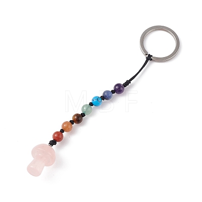 7 Chakra Gemstone Beads Keychain KEYC-F036-01-1