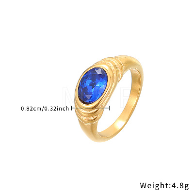 Natural Lapis Lazuli Oval Finger Ring ZM2991-3-1