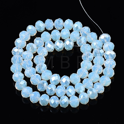 Electroplate Glass Beads Strands EGLA-A034-J8mm-A10-1