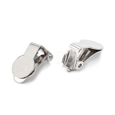 Tarnish Resistant 304 Stainless Steel Clip-on Earring Finding X-STAS-G250-03P-1