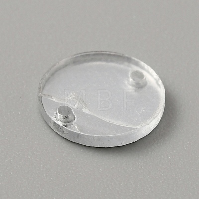 Flat Round Acrylic Mirror Sew on Rhinestone FIND-WH0155-028A-1