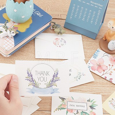 Paper Thank You Card DIY-WH0184-28B-1