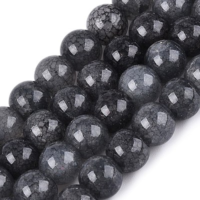 Baking Paint Crackle Glass Beads Strands GLAA-Q106-03A-01-1