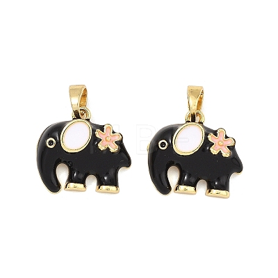 Brass Enamel Pendants KK-T001-04G-D-1