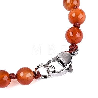 Natural Carnelian Flower Pendant Necklaces NJEW-N064-08E-1