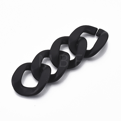 Spray Painted CCB Plastic Linking Rings CCB-R104-01A-01-1