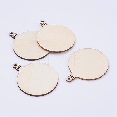 Undyed Wood Big Pendants WOOD-L003-02-1