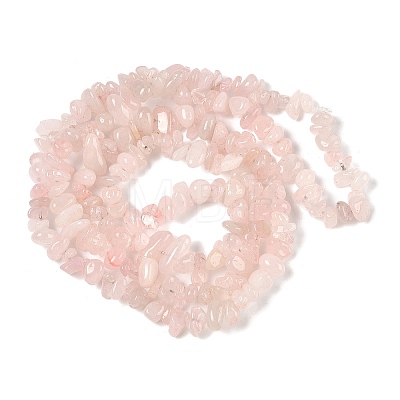 Natural Rose Quartz Chip Bead Strands G-M205-02A-1