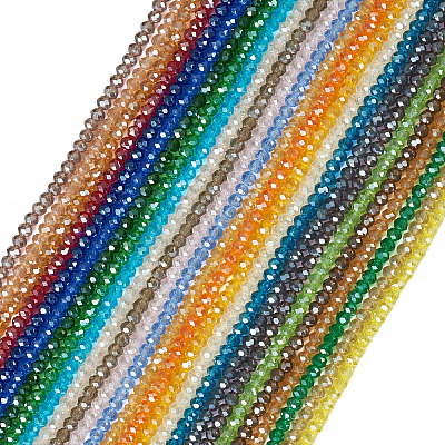 26 Strands 26 Colors Electroplate Glass Beads Strands EGLA-TA0013-80B-1