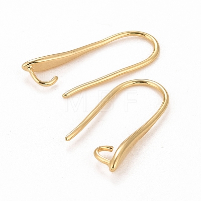 Rack Plating Eco-friendly Brass Earring Hooks X-KK-D075-13G-RS-1
