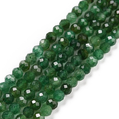 Natural Fuchsite Beads Strands G-C009-A13-1