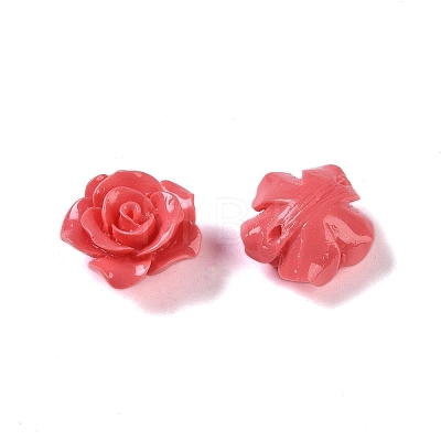 Synthetic Coral 3D Flower Rose Beads CORA-A005-14mm-20-1